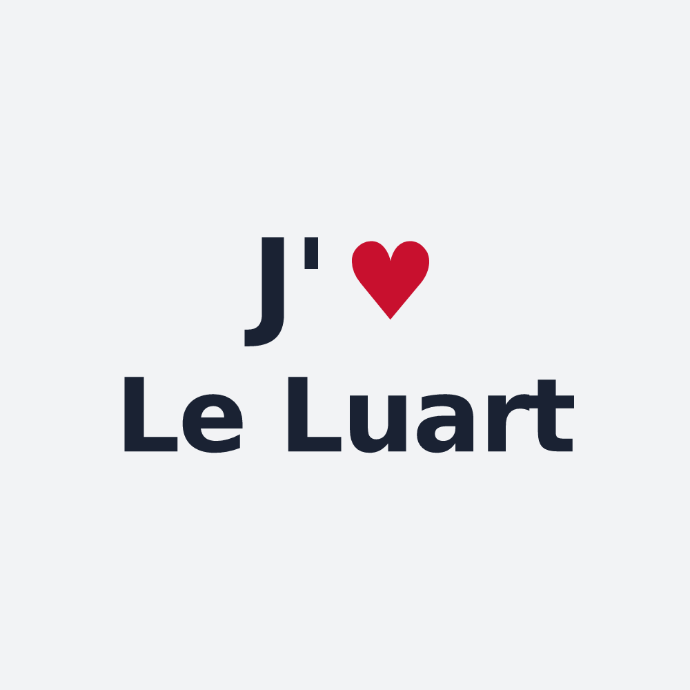 Poster personnalisé Le Luart — design J'aime Le Luart