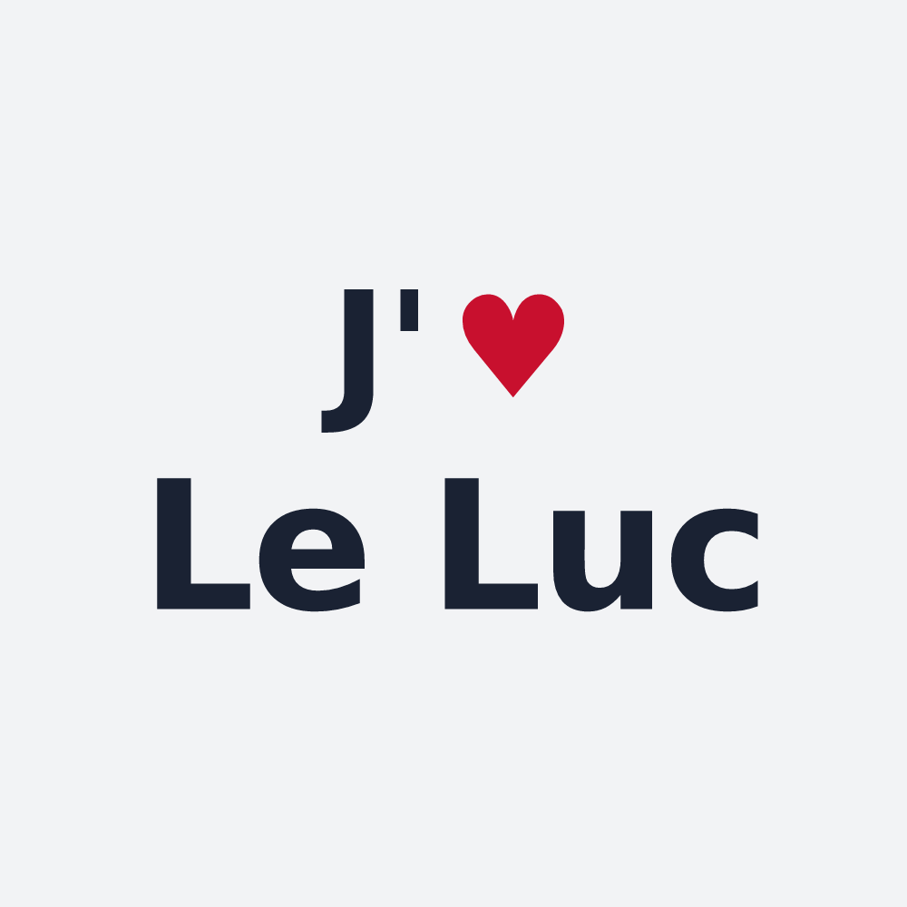 Poster personnalisé Le Luc — design J'aime Le Luc