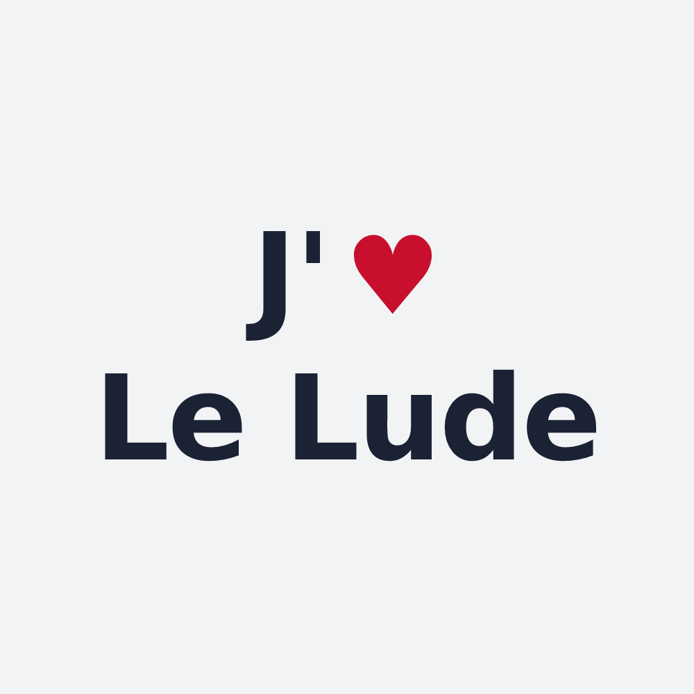 Poster personnalisé Le Lude — design J'aime Le Lude