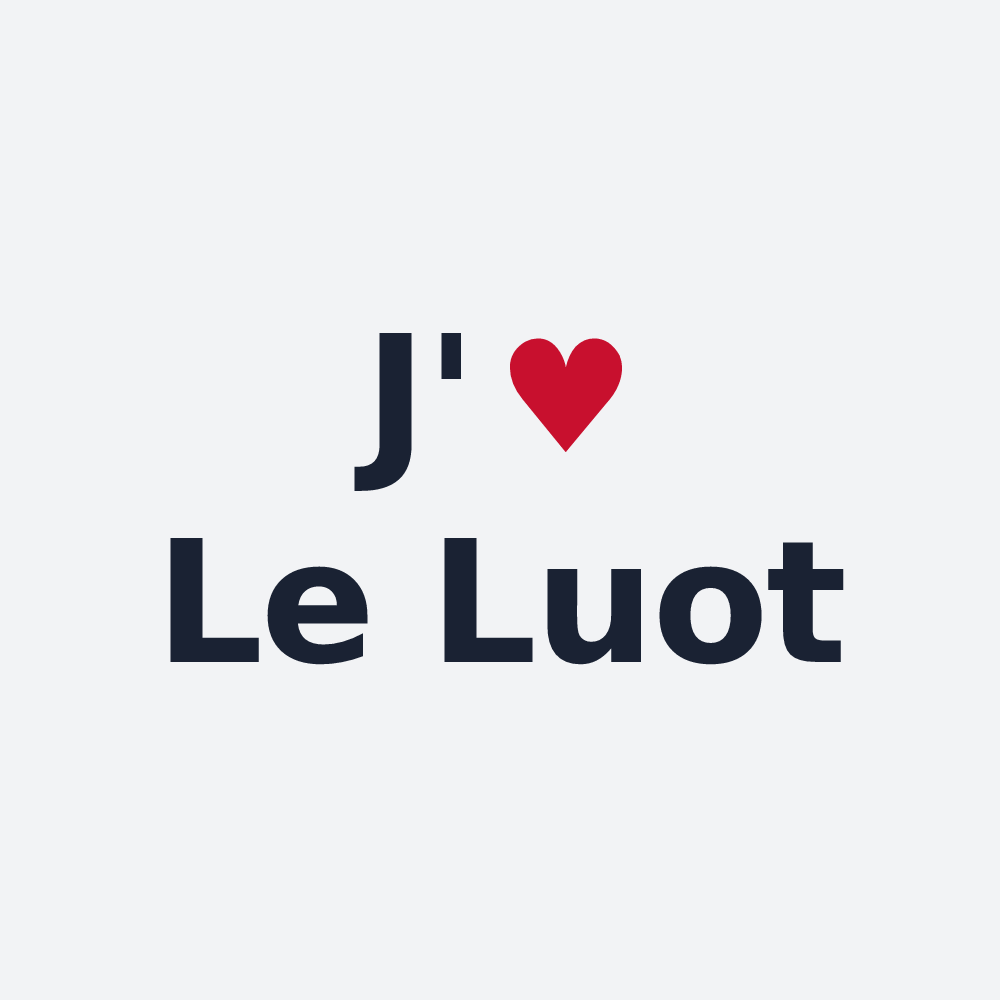 Poster personnalisé Le Luot — design J'aime Le Luot