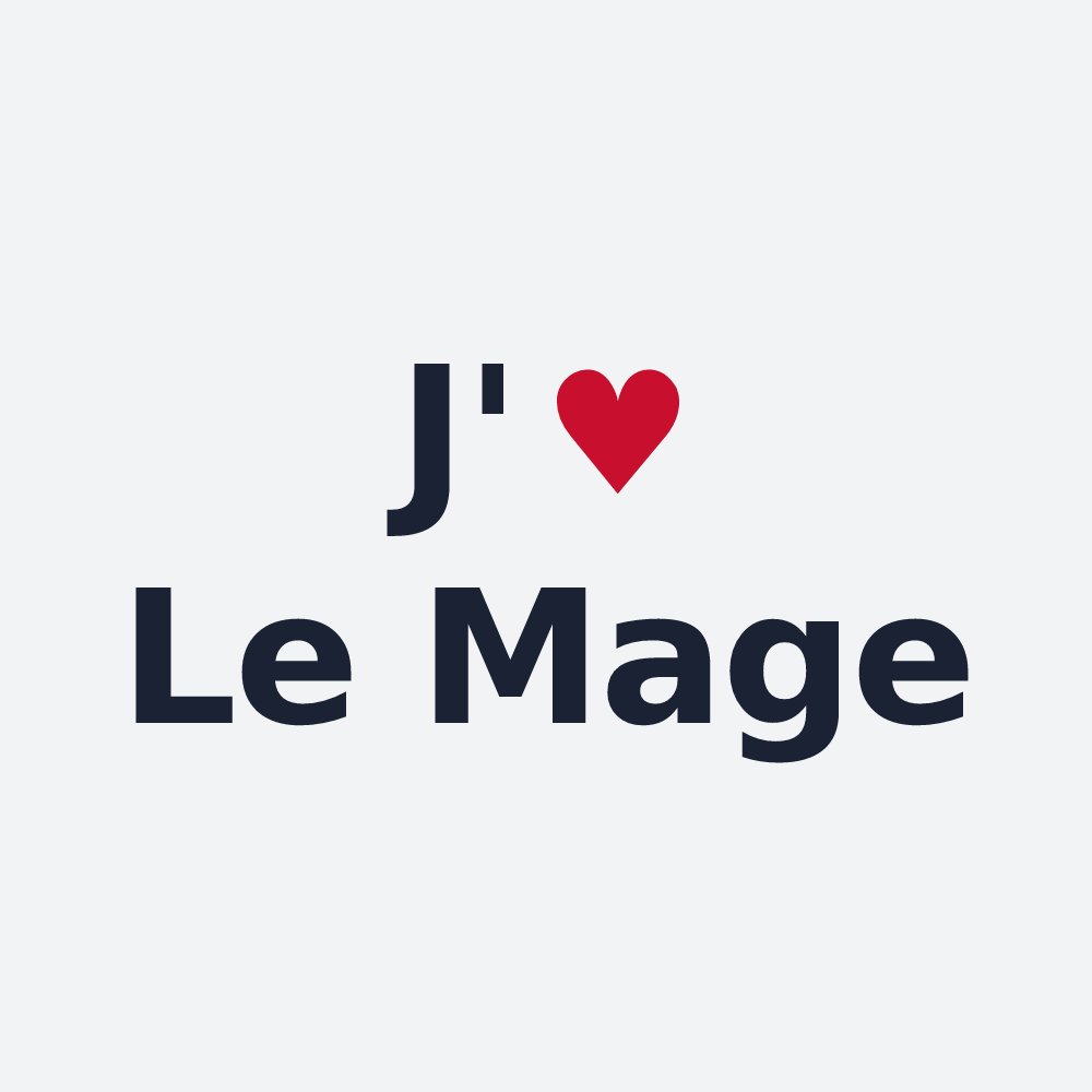 Poster personnalisé Le Mage — design « J'aime Le Mage » imprimé sur le poster