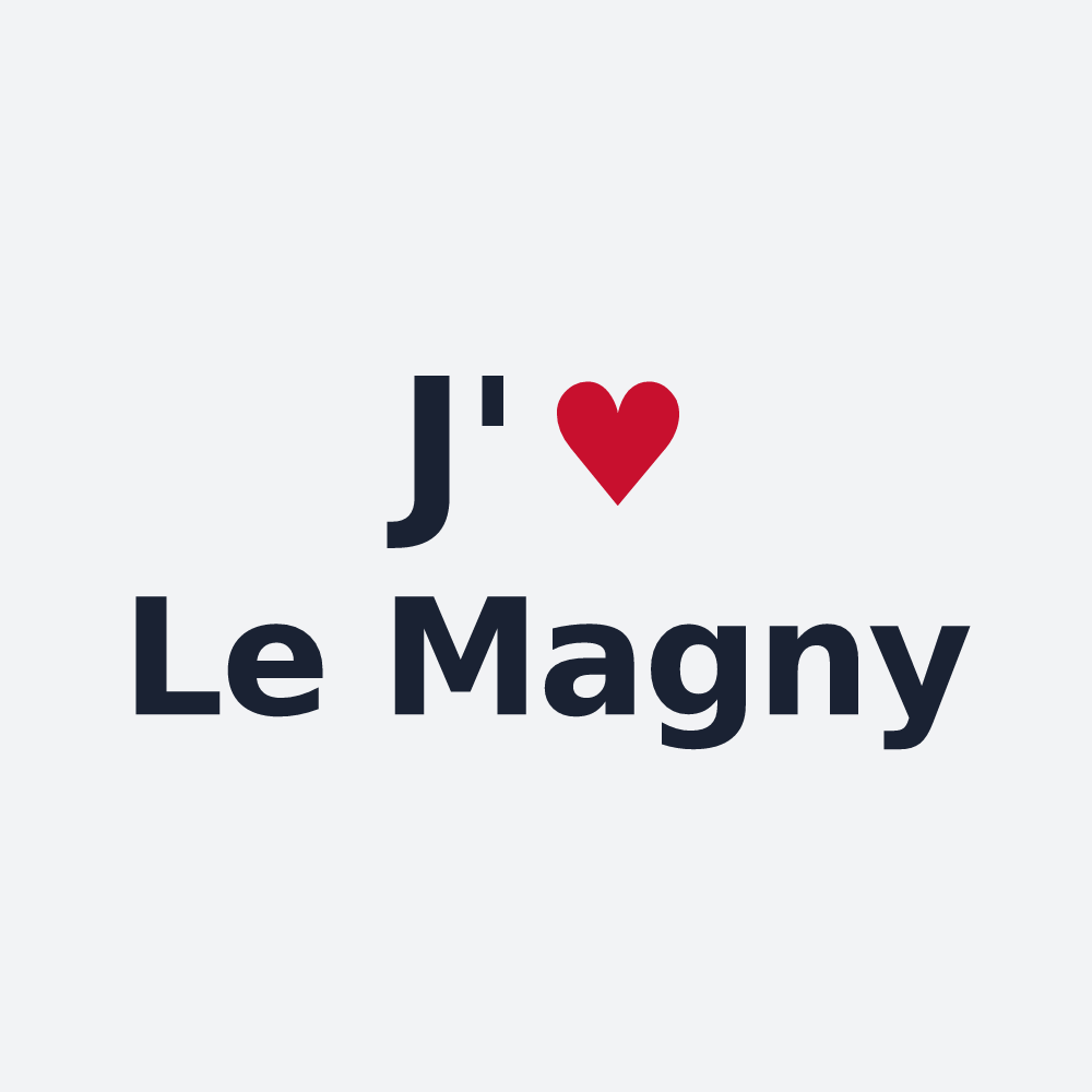 Poster personnalisé Le Magny — design J'aime Le Magny