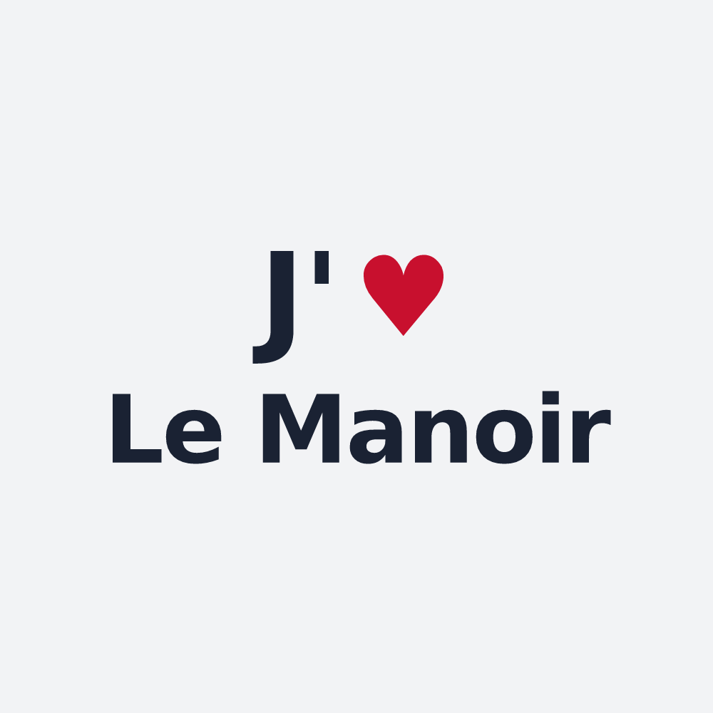 Poster personnalisé Le Manoir — design J'aime Le Manoir