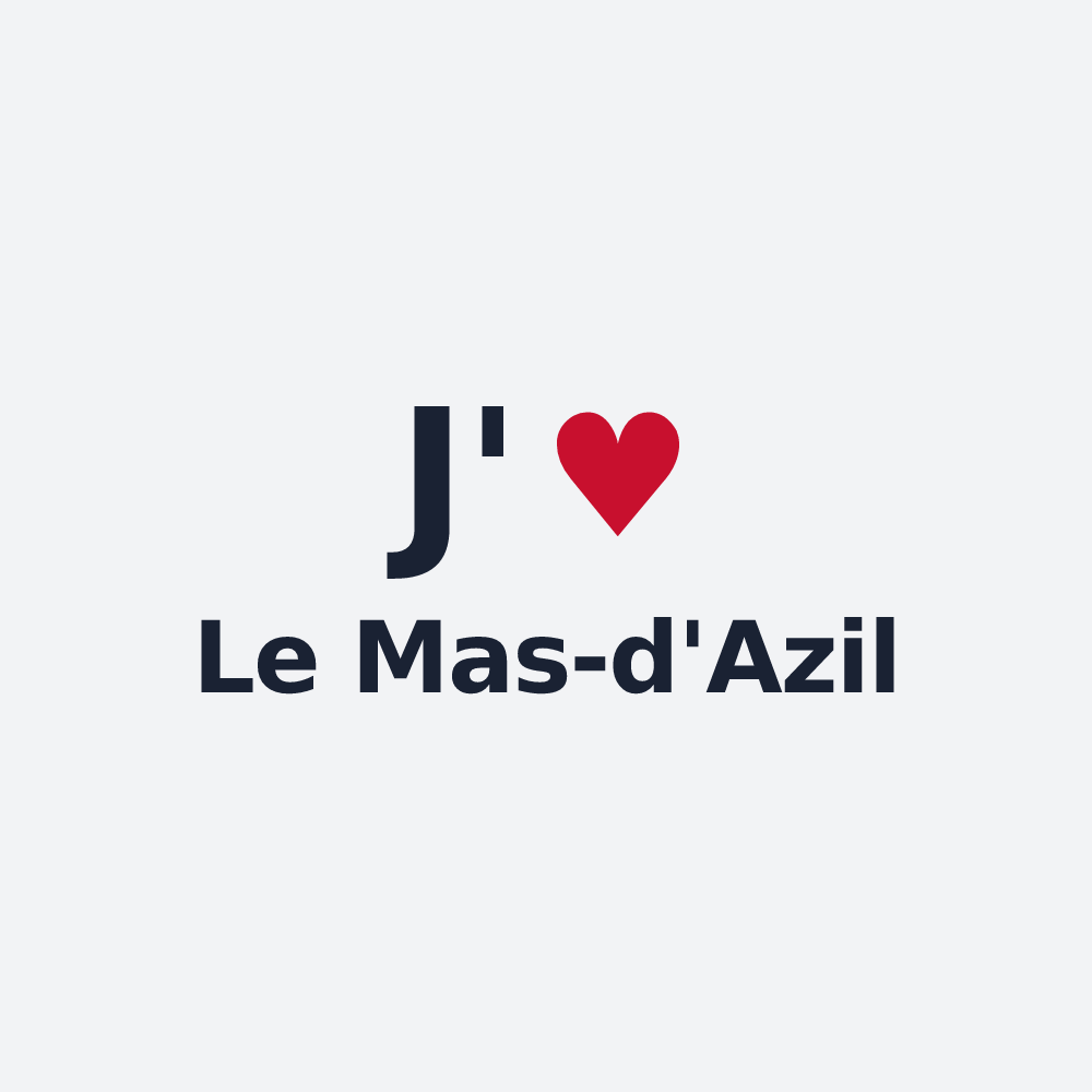 Poster personnalisé Le Mas-d'Azil — design « J'aime Le Mas-d'Azil » imprimé sur le poster