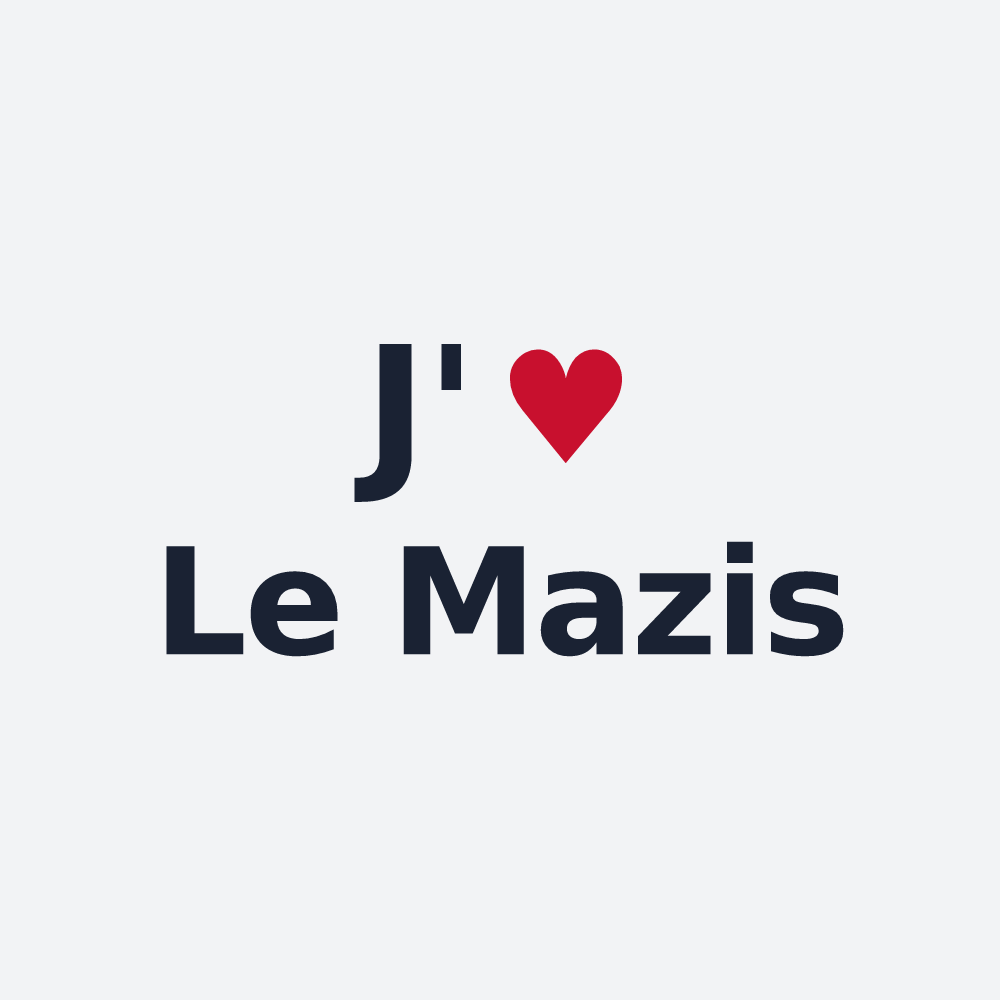Poster personnalisé Le Mazis — design J'aime Le Mazis