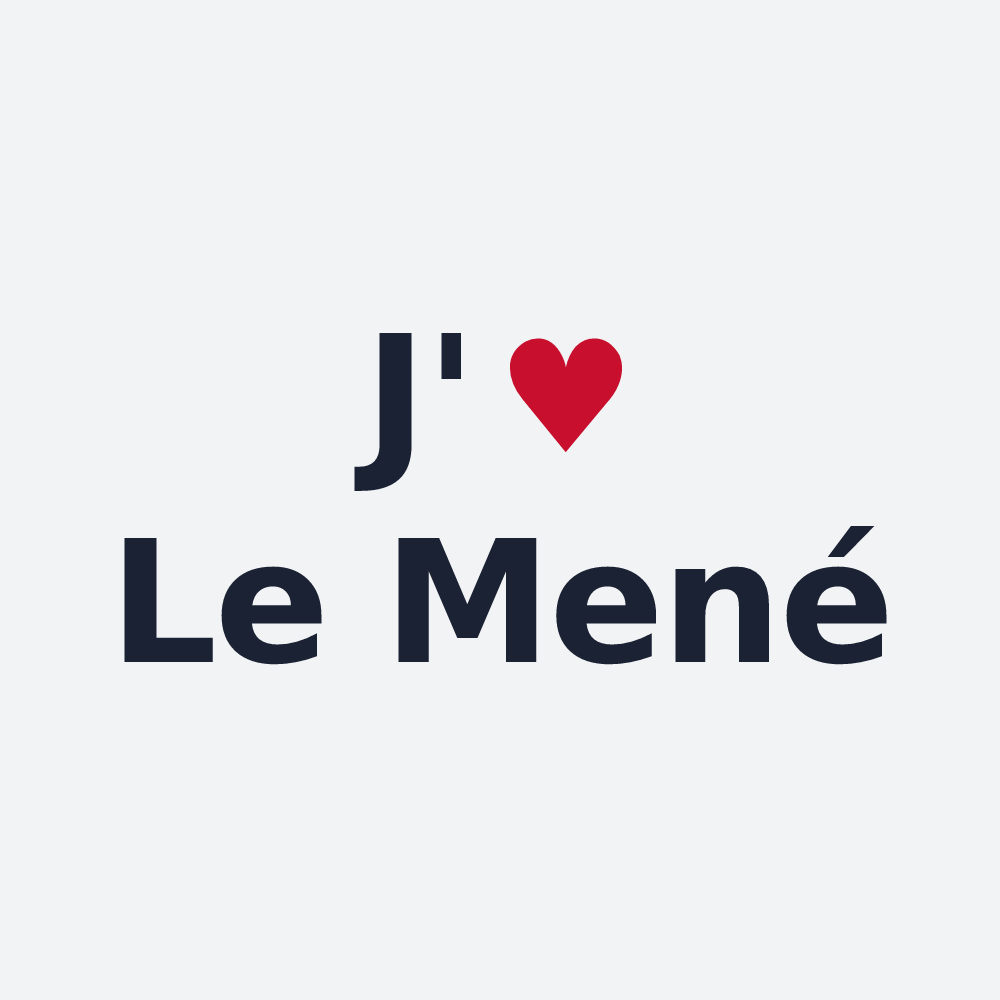 Poster personnalisé Le Mené — design J'aime Le Mené