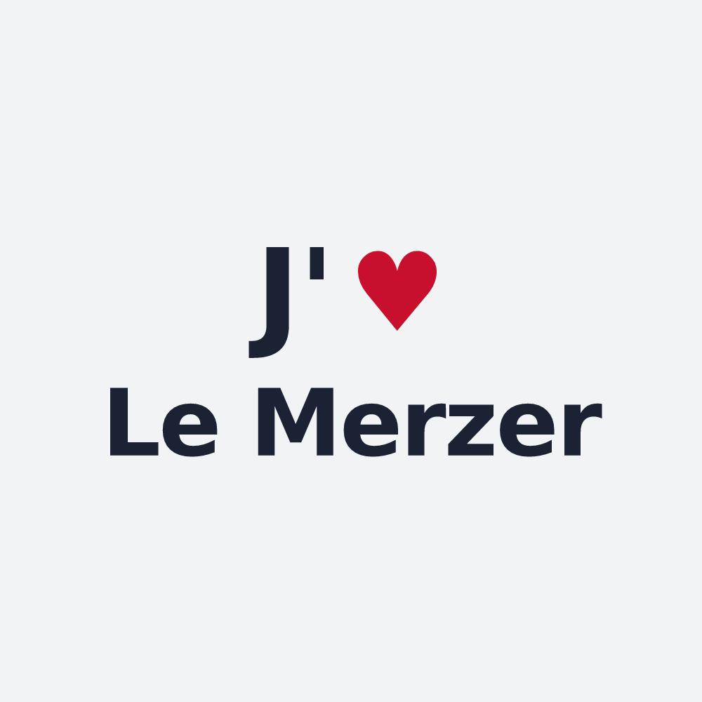 Poster personnalisé Le Merzer — design J'aime Le Merzer