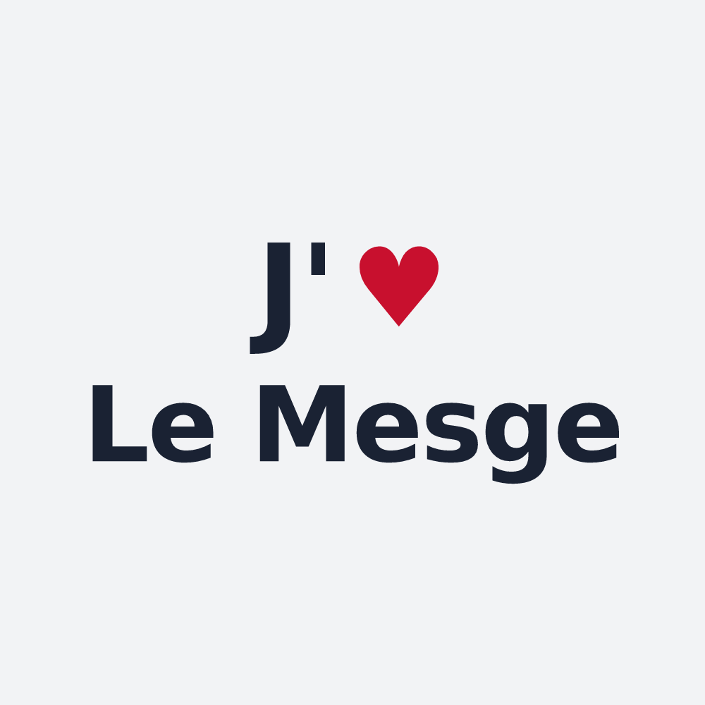 Poster personnalisé Le Mesge — design J'aime Le Mesge