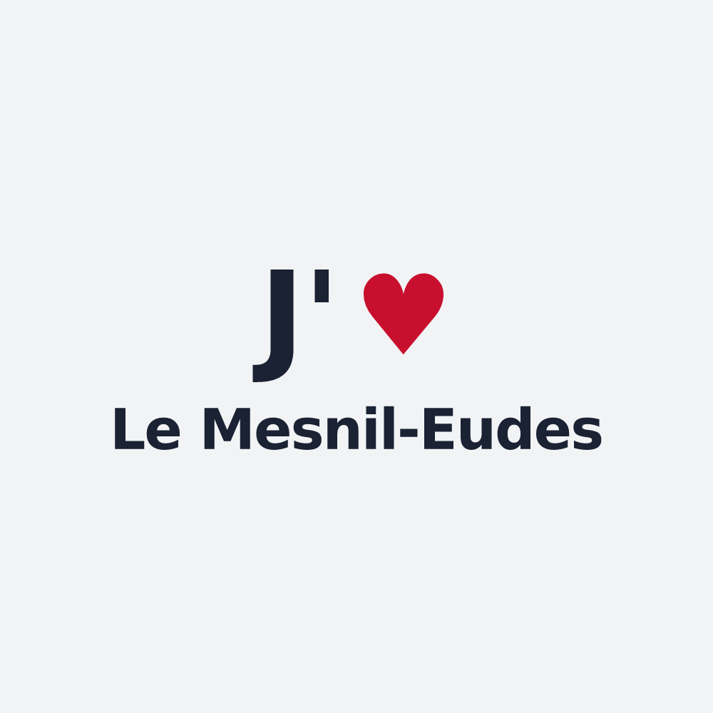 Poster personnalisé Le Mesnil-Eudes — design J'aime Le Mesnil-Eudes