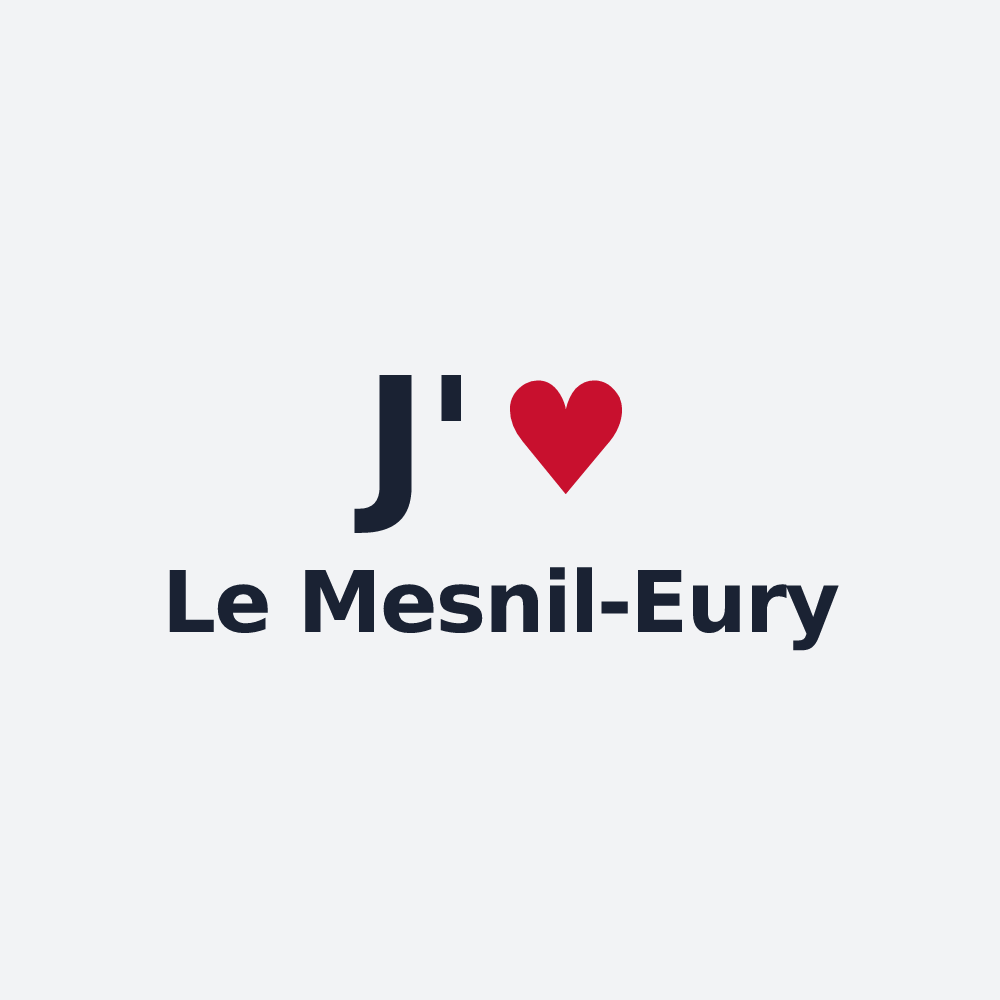 Poster personnalisé Le Mesnil-Eury — design J'aime Le Mesnil-Eury