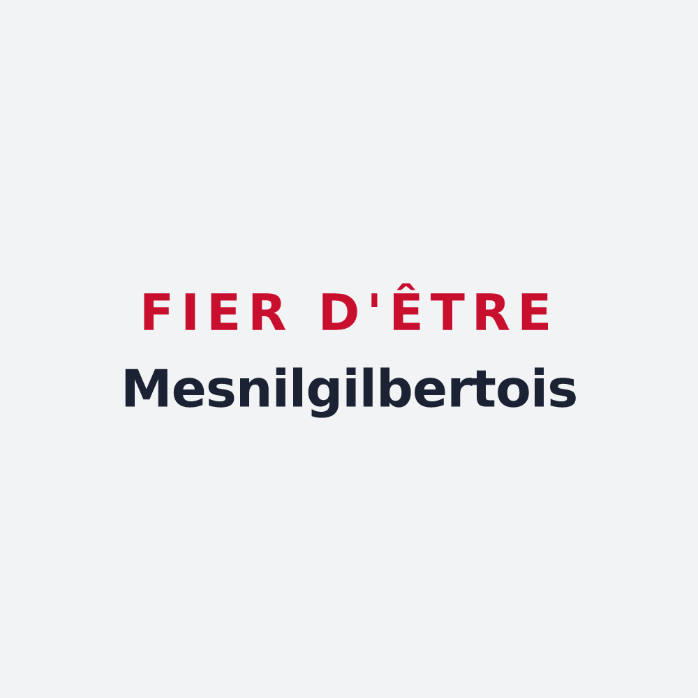 Poster « Fier d'être Mesnilgilbertois » — design pour Le Mesnil-Gilbert
