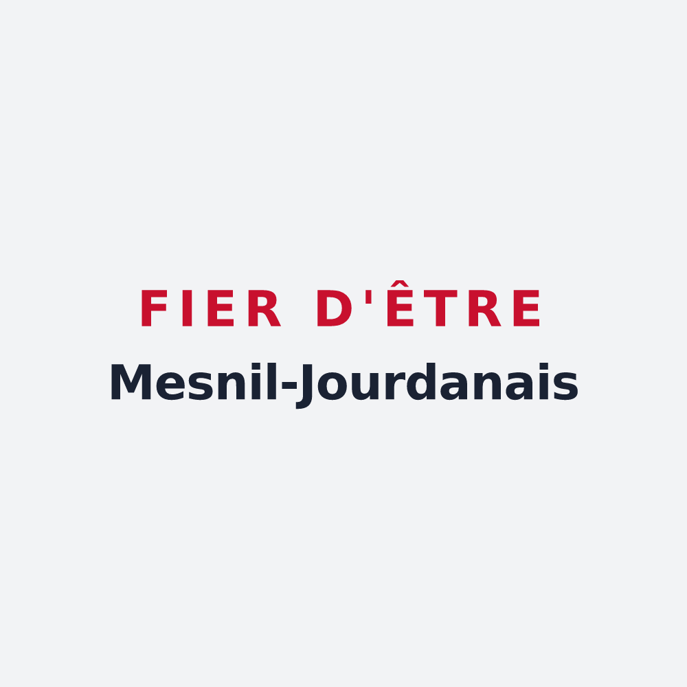 Poster « Fier d'être Mesnil-Jourdanais » — design pour Le Mesnil-Jourdain