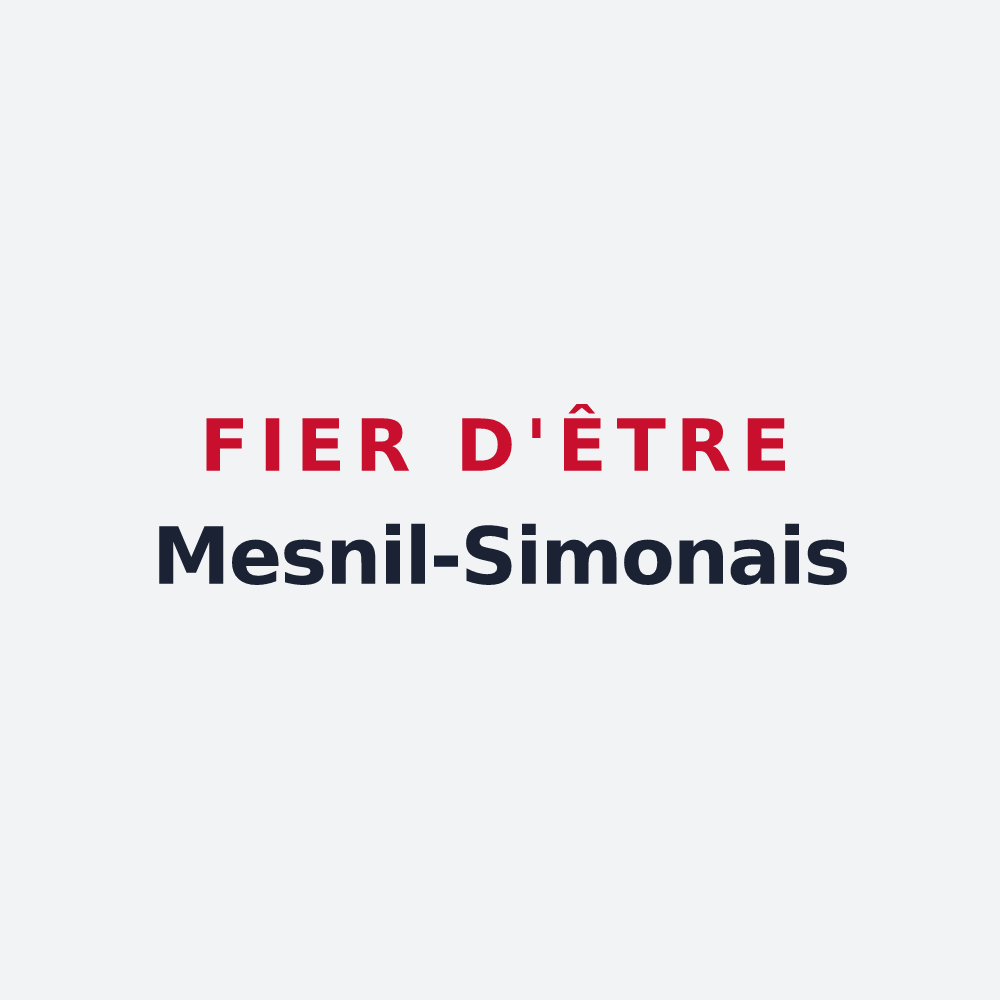 Poster « Fier d'être Mesnil-Simonais » — design pour Le Mesnil-Simon