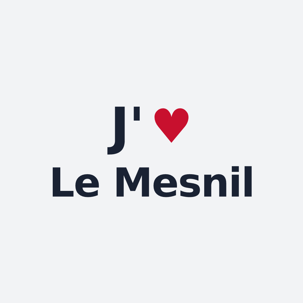 Poster personnalisé Le Mesnil — design J'aime Le Mesnil