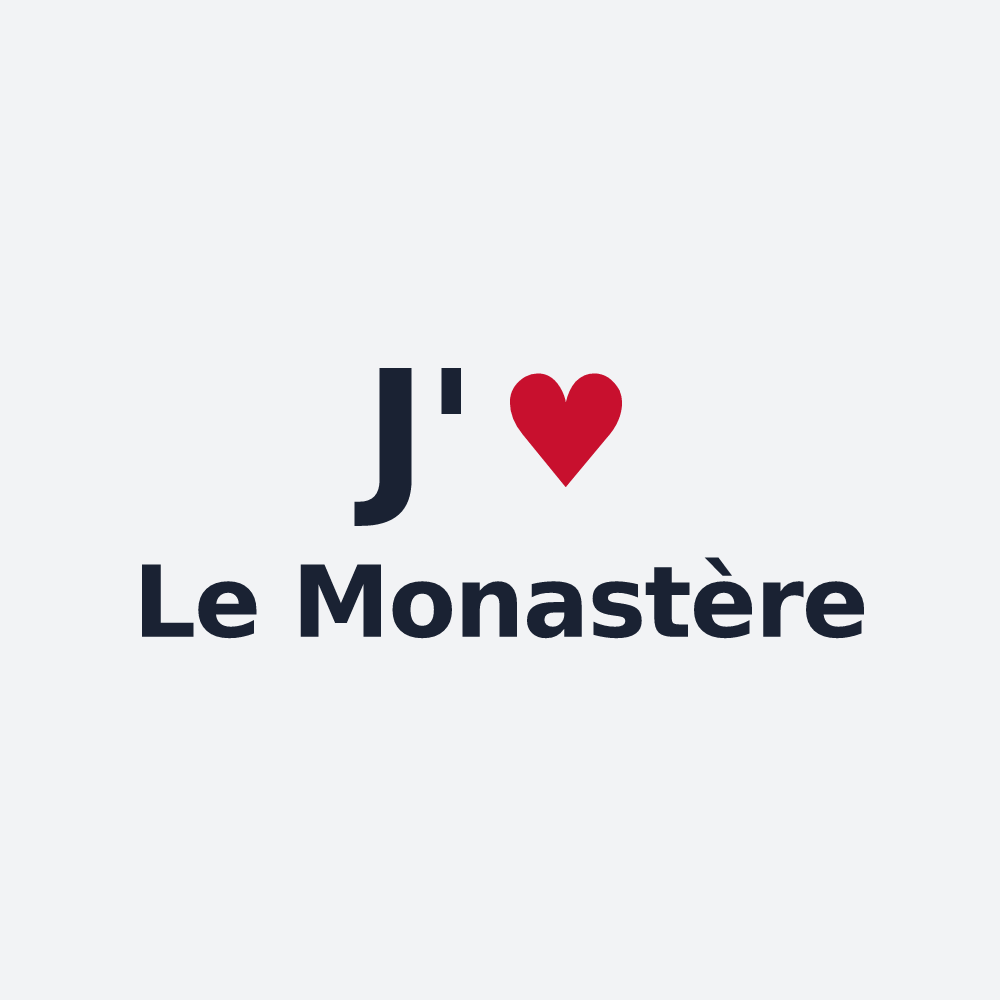 Poster personnalisé Le Monastère — design J'aime Le Monastère