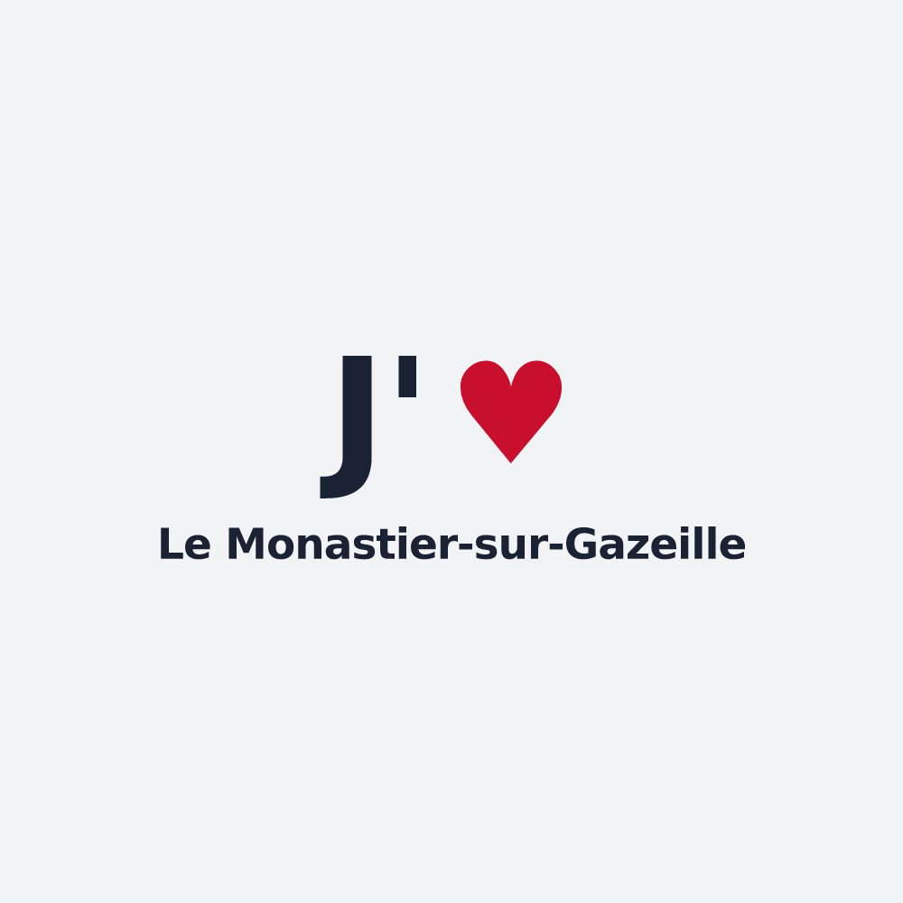 Poster personnalisé Le Monastier-sur-Gazeille — design J'aime Le Monastier-sur-Gazeille