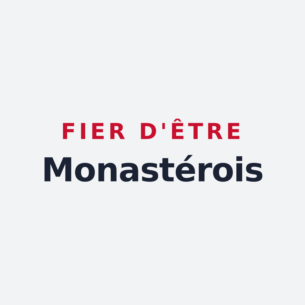 Poster « Fier d'être Monastérois » — design pour Le Monastier-sur-Gazeille