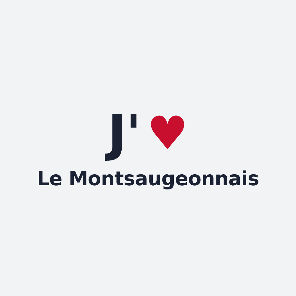 Poster personnalisé Le Montsaugeonnais — design J'aime Le Montsaugeonnais