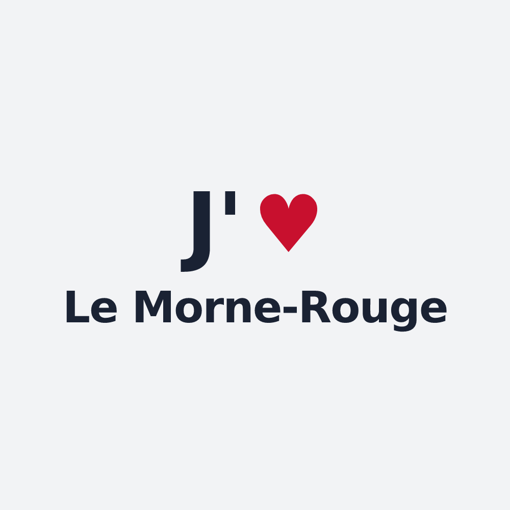 Poster personnalisé Le Morne-Rouge — design J'aime Le Morne-Rouge