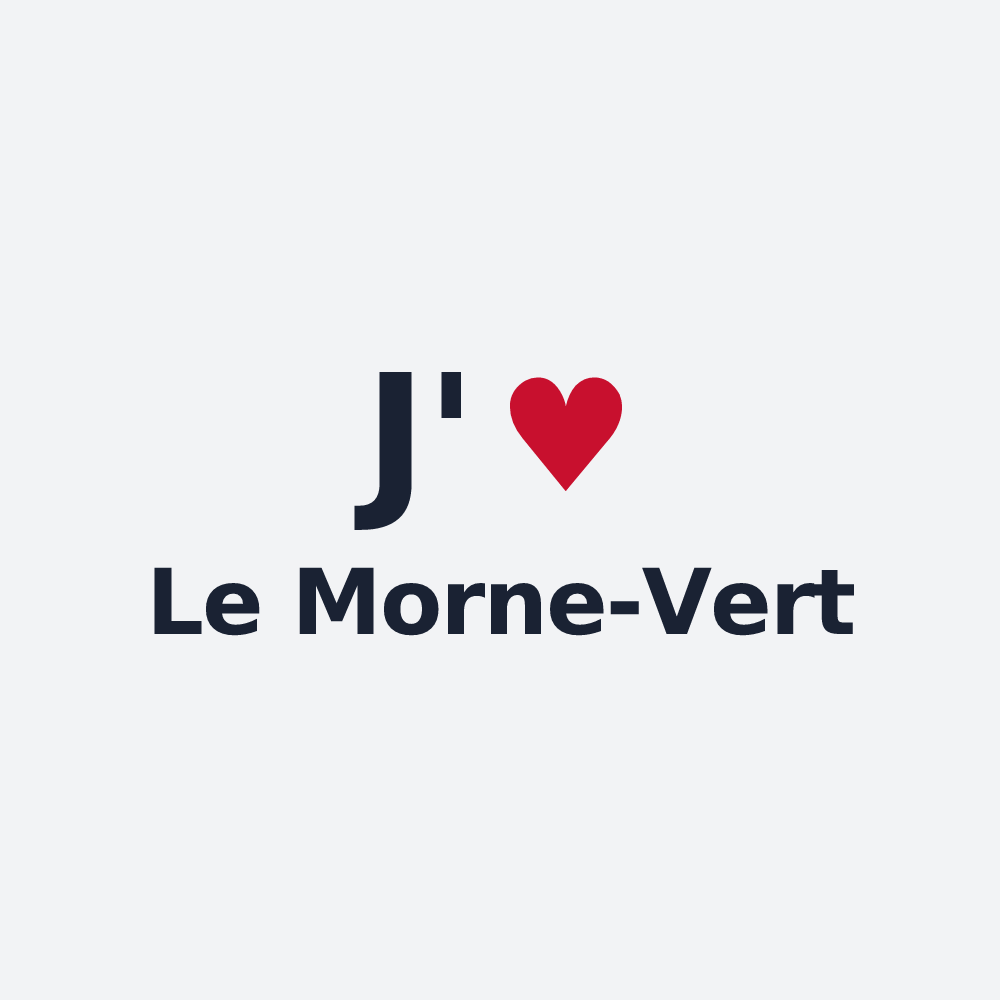 Poster personnalisé Le Morne-Vert — design « J'aime Le Morne-Vert » imprimé sur le poster
