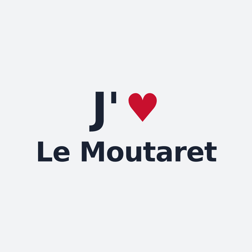 Poster personnalisé Le Moutaret — design J'aime Le Moutaret