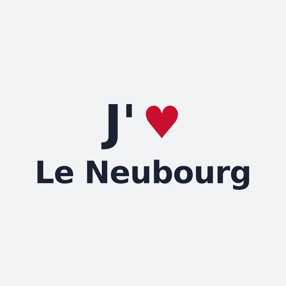 Poster personnalisé Le Neubourg — design J'aime Le Neubourg
