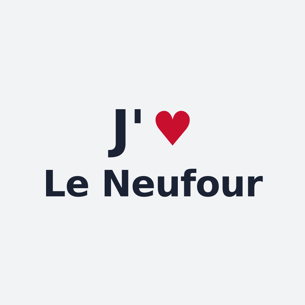 Poster personnalisé Le Neufour — design J'aime Le Neufour