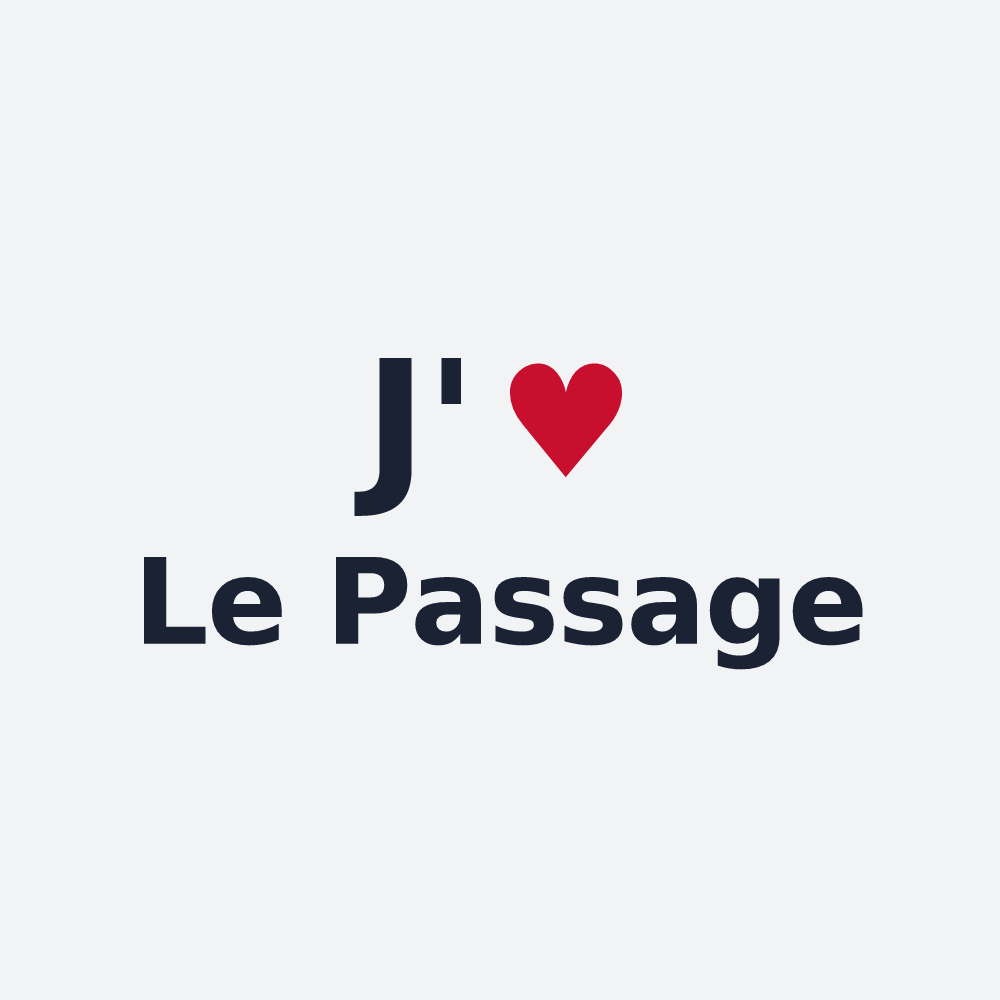 Poster personnalisé Le Passage — design J'aime Le Passage
