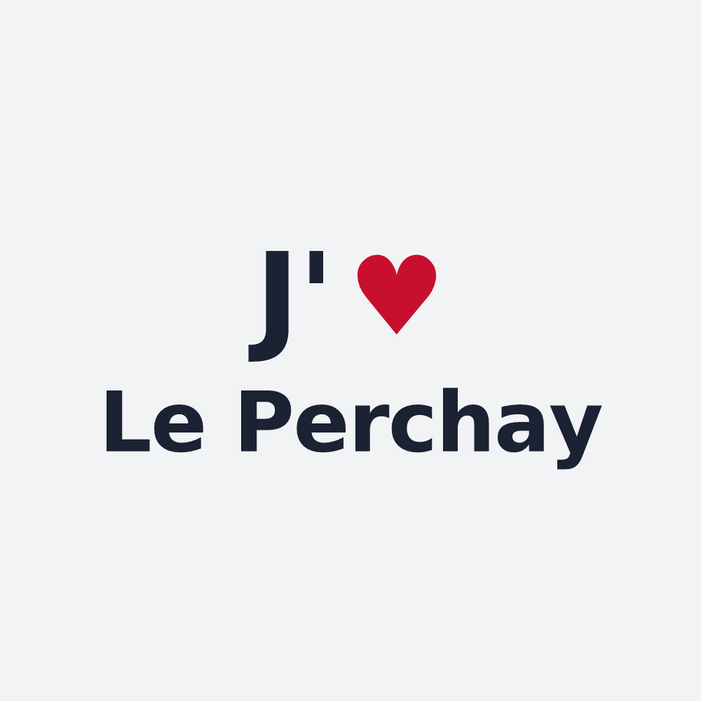 Poster personnalisé Le Perchay — design J'aime Le Perchay