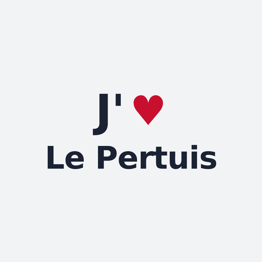 Poster personnalisé Le Pertuis — design « J'aime Le Pertuis » imprimé sur le poster