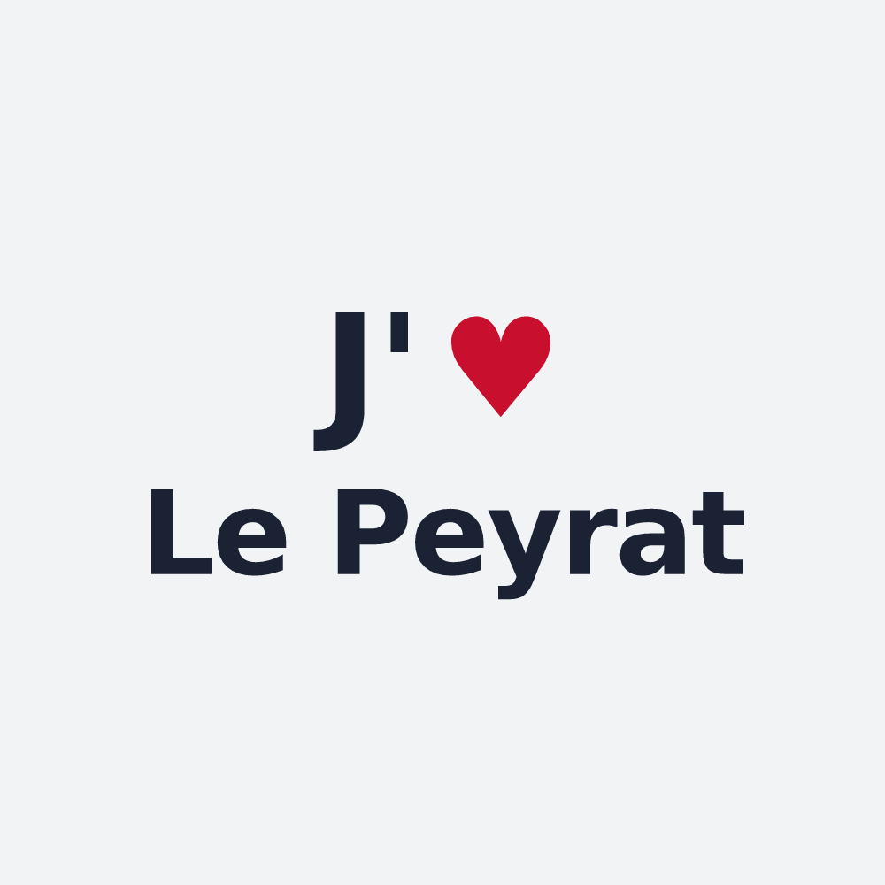 Poster personnalisé Le Peyrat — design J'aime Le Peyrat