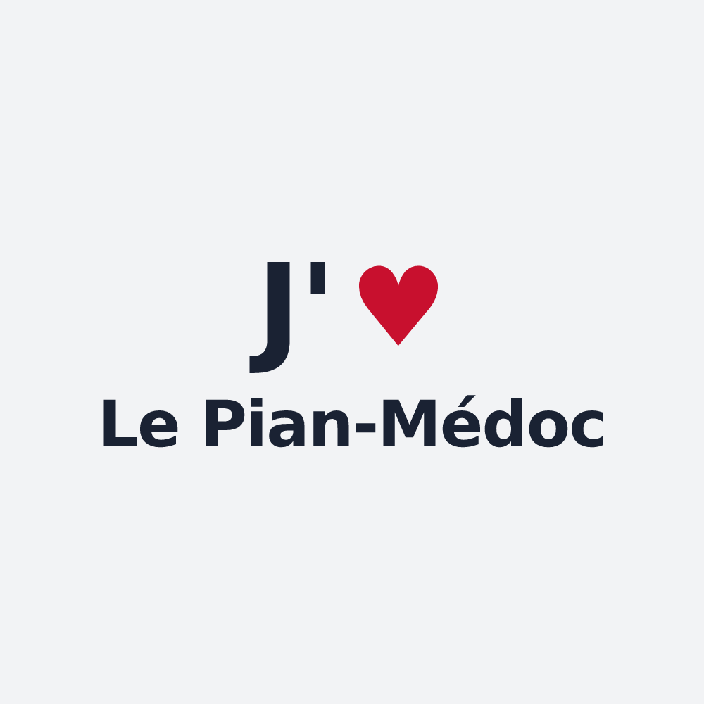 Poster personnalisé Le Pian-Médoc — design J'aime Le Pian-Médoc