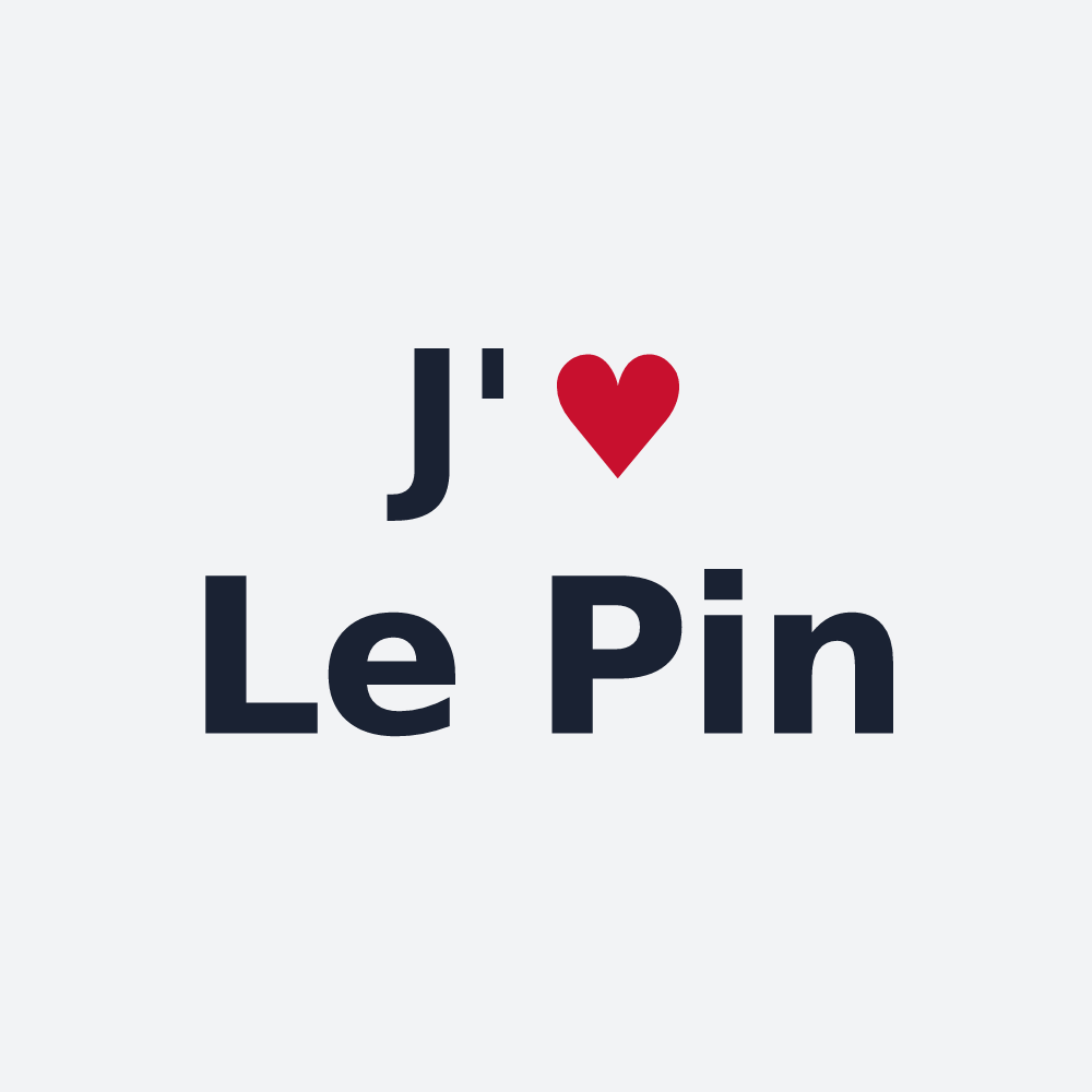 Poster personnalisé Le Pin — design J'aime Le Pin