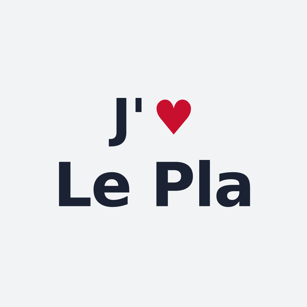 Poster personnalisé Le Pla — design J'aime Le Pla
