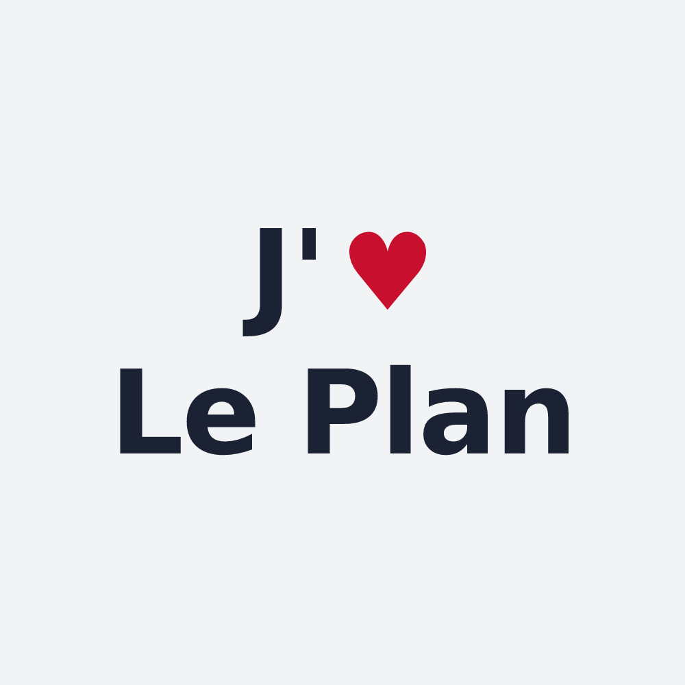 Poster personnalisé Le Plan — design J'aime Le Plan