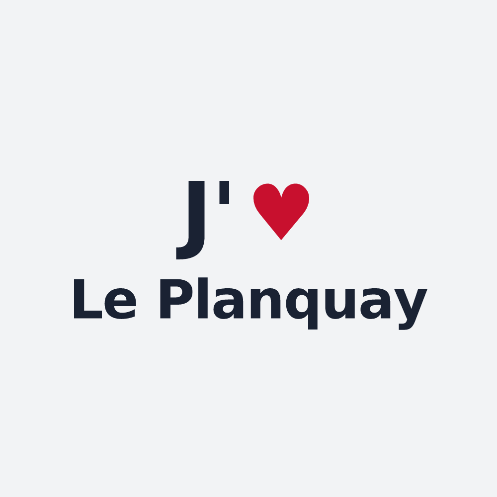 Poster personnalisé Le Planquay — design J'aime Le Planquay