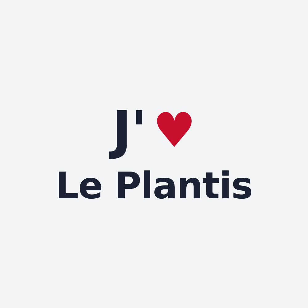 Poster personnalisé Le Plantis — design J'aime Le Plantis