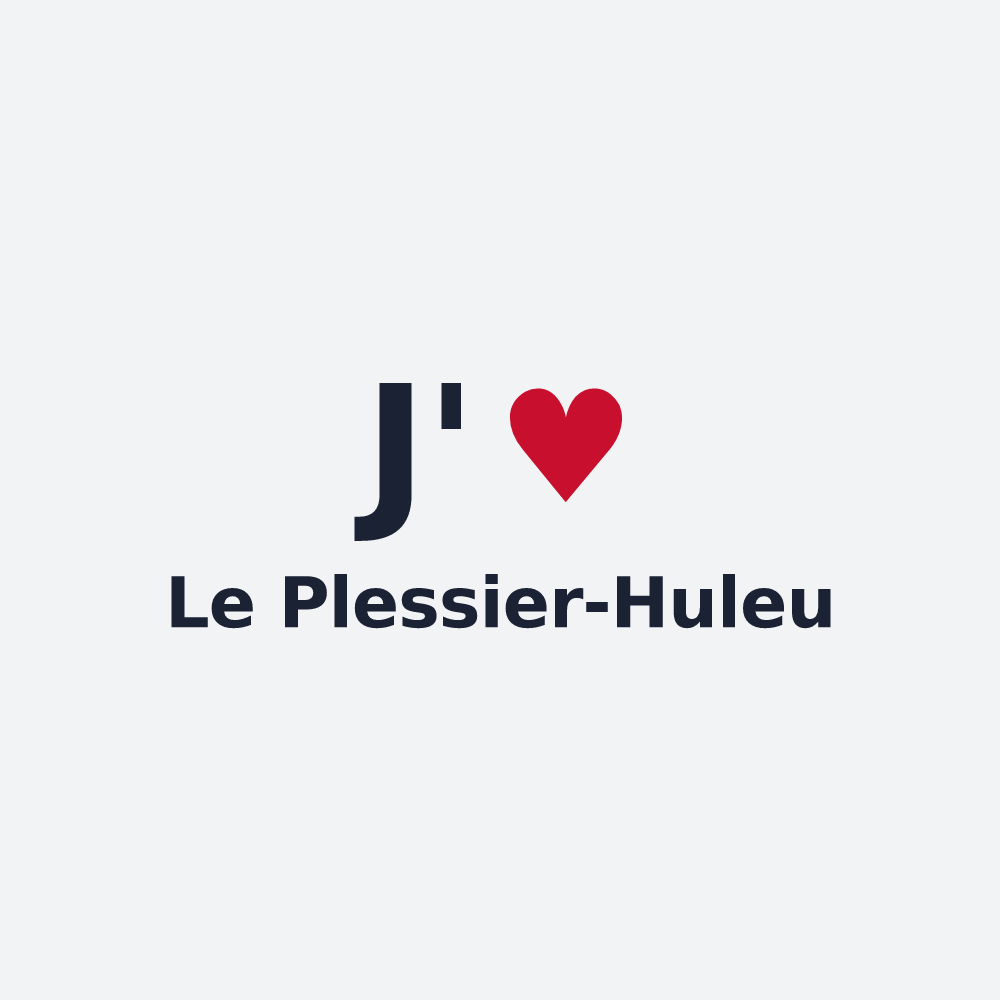 Poster personnalisé Le Plessier-Huleu — design « J'aime Le Plessier-Huleu » imprimé sur le poster