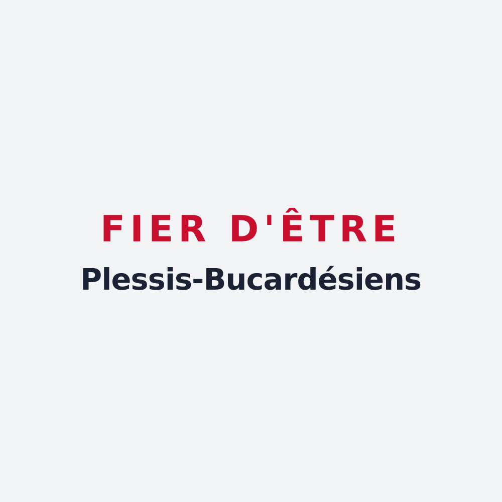Poster « Fier d'être Plessis-Bucardésiens » — design pour Le Plessis-Bouchard