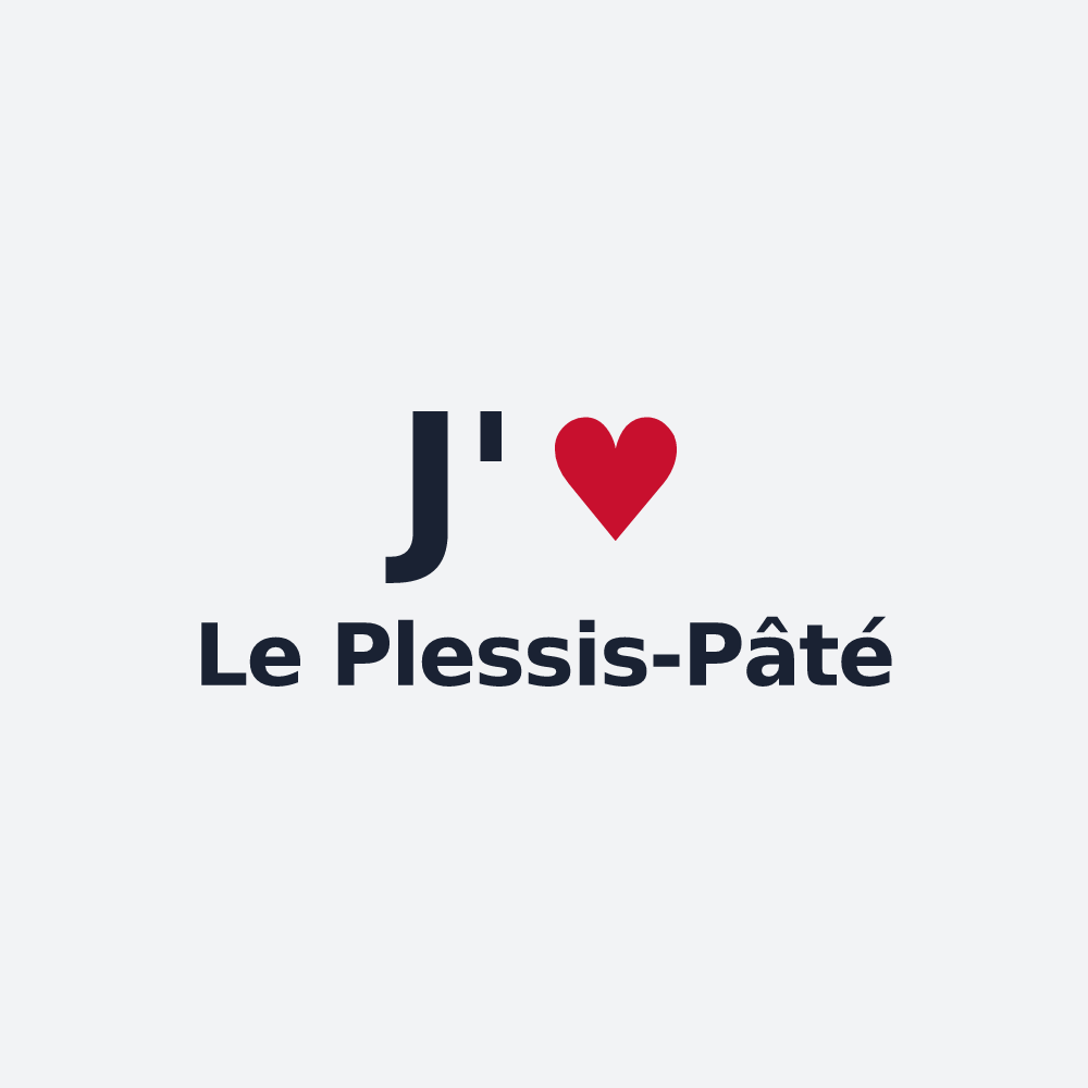 Poster personnalisé Le Plessis-Pâté — design J'aime Le Plessis-Pâté