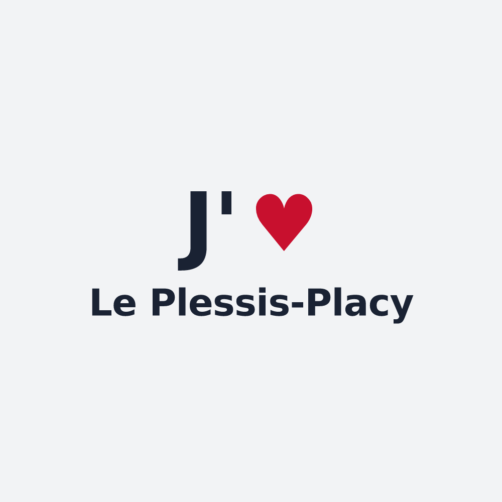 Poster personnalisé Le Plessis-Placy — design J'aime Le Plessis-Placy