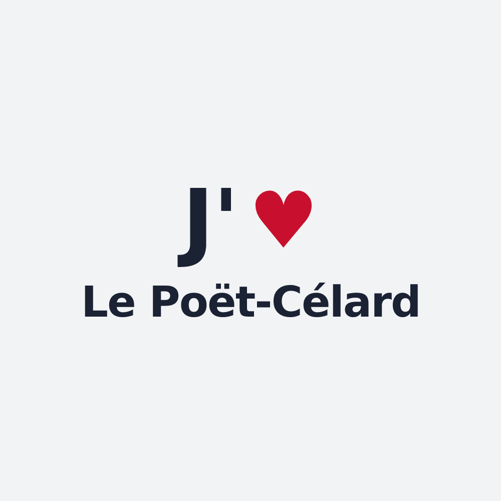 Poster personnalisé Le Poët-Célard — design J'aime Le Poët-Célard