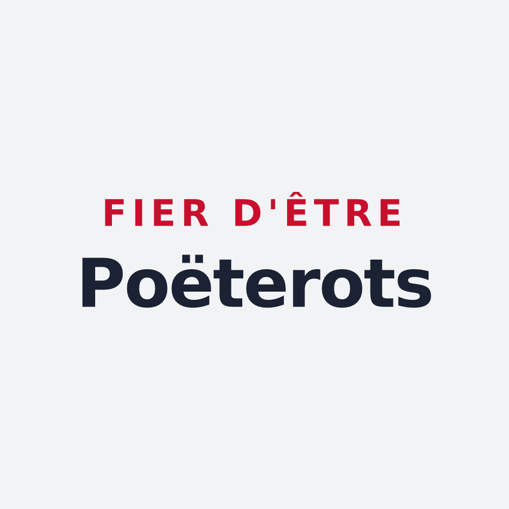 Poster « Fier d'être Poëterots » — design pour Le Poët-Célard