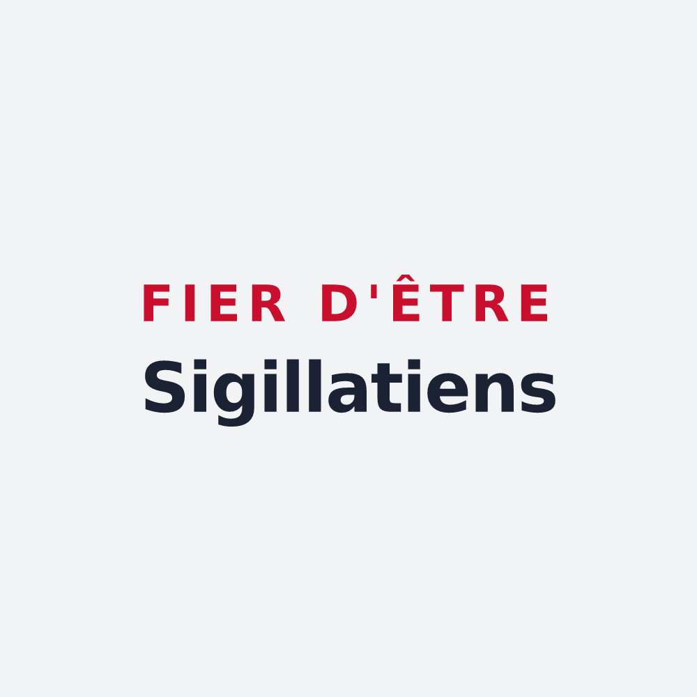 Poster « Fier d'être Sigillatiens » — design pour Le Poët-Sigillat