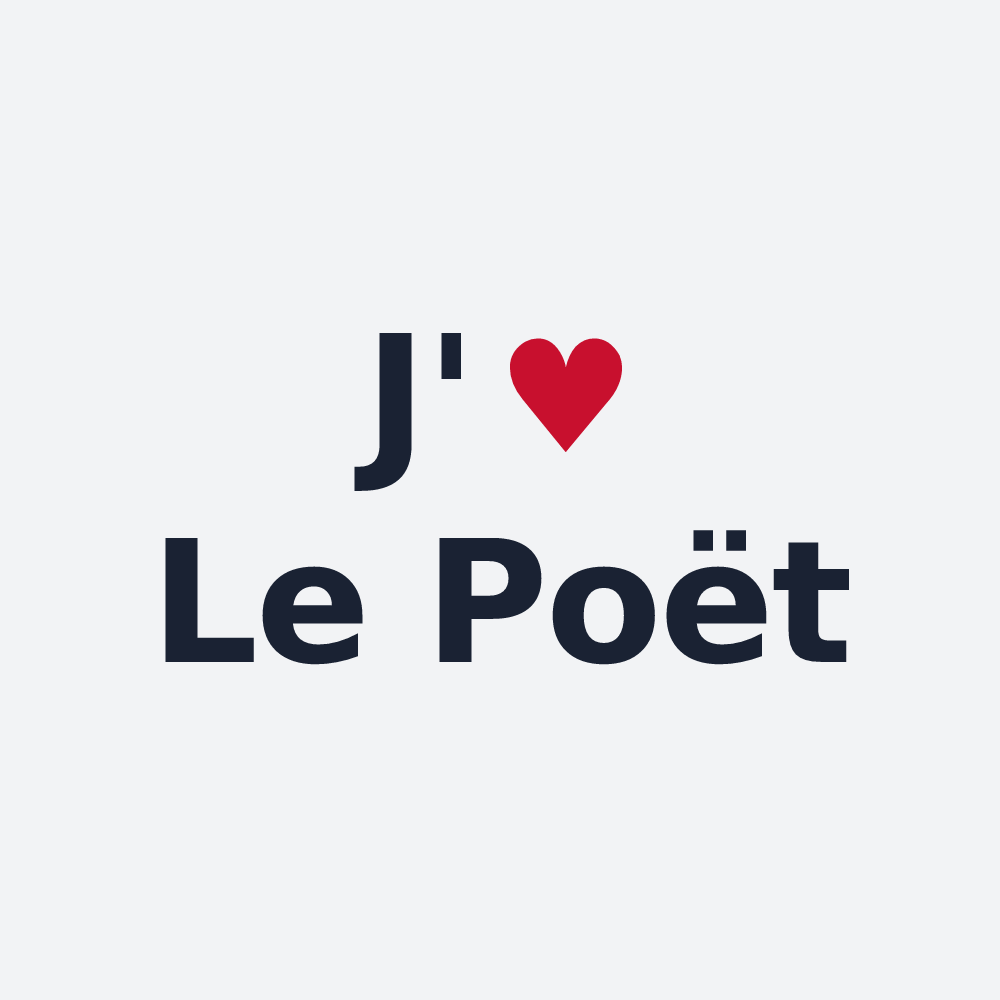 Poster personnalisé Le Poët — design J'aime Le Poët
