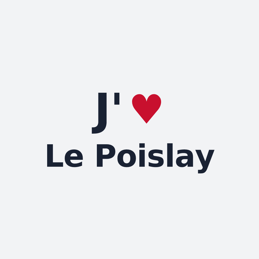Poster personnalisé Le Poislay — design J'aime Le Poislay
