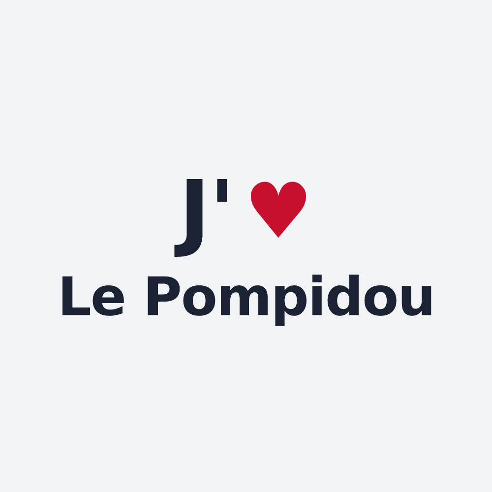 Poster personnalisé Le Pompidou — design J'aime Le Pompidou