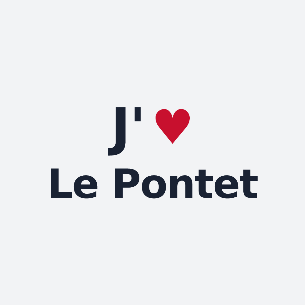 Poster personnalisé Le Pontet — design J'aime Le Pontet