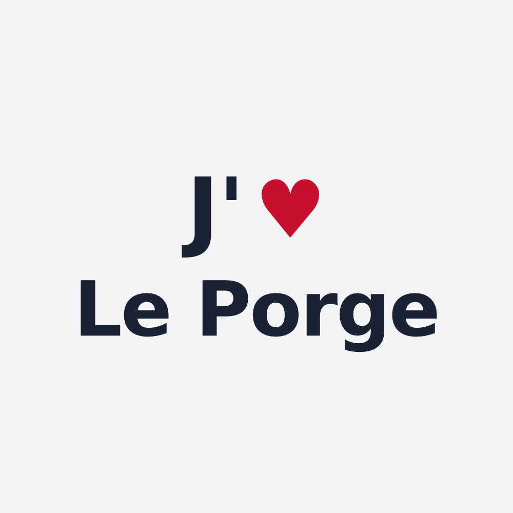 Poster personnalisé Le Porge — design J'aime Le Porge