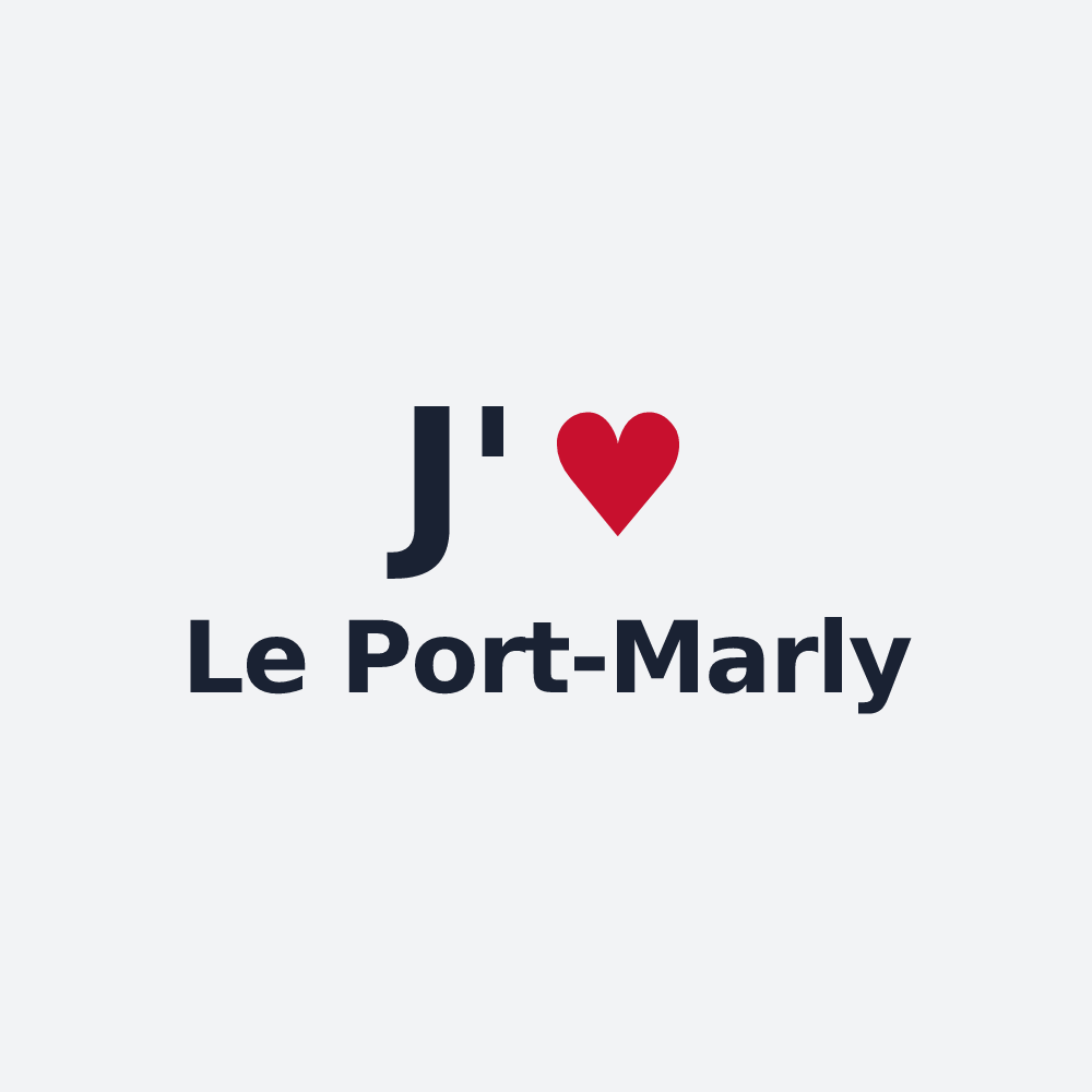 Poster personnalisé Le Port-Marly — design J'aime Le Port-Marly
